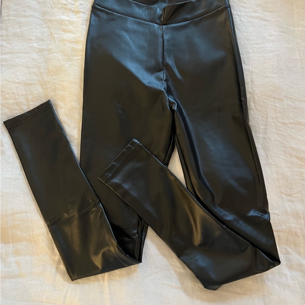 Black Faux Leather Leggings